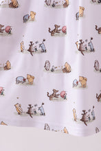 Load image into Gallery viewer, Premium blue character print bamboo dress

