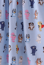 Load image into Gallery viewer, Premium blue character print bamboo dress
