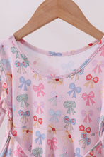Load image into Gallery viewer, Premium whimsical bows bamboo dress
