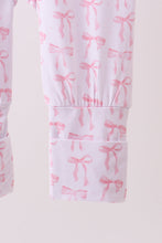 Load image into Gallery viewer, Premium tiny bow delight ruffle bamboo romper
