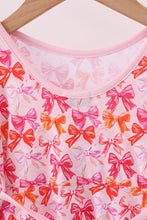 Load image into Gallery viewer, Premium berry blossom bows ruffle bamboo dress

