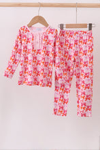 Load image into Gallery viewer, Premium berry blossom bows bamboo pants set
