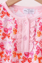 Load image into Gallery viewer, Premium berry blossom bows bamboo pants set
