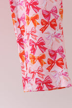 Load image into Gallery viewer, Premium berry blossom bows bamboo pants set
