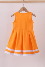 Load image into Gallery viewer, Premium Orange Tennessee Go Team embroidery ruffle dress
