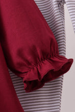 Load image into Gallery viewer, Premium Maroon Georgia bulldog bow embroidery ruffle pants set
