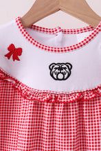 Load image into Gallery viewer, Premium Red Georgia bulldog embroidery ruffle pants set
