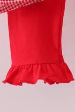 Load image into Gallery viewer, Premium Red Georgia bulldog embroidery ruffle pants set
