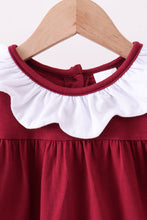 Load image into Gallery viewer, Premium Maroon Georgia bulldog applique dress
