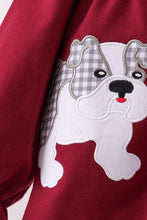 Load image into Gallery viewer, Premium Maroon Georgia bulldog applique bloomer set
