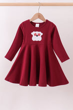Load image into Gallery viewer, Premium Maroon Georgia bulldog applique dress
