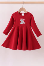 Load image into Gallery viewer, Premium Red Alabama elephant applique dress
