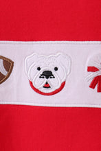 Load image into Gallery viewer, Premium Red Georgia bulldog embroidery top
