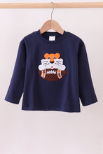 Load image into Gallery viewer, Premium Navy Auburn tiger applique top
