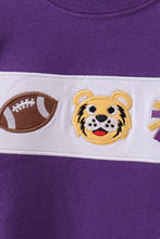 Load image into Gallery viewer, Premium Purple LSU tiger applique top
