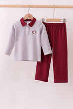 Load image into Gallery viewer, Premium Maroon Georgia stripe bulldog embroidery pants set
