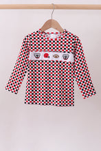 Load image into Gallery viewer, Checkered Georgia dog embroidery top
