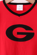 Load image into Gallery viewer, Premium Red Georgia applique top
