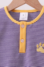 Load image into Gallery viewer, Premium Purple LSU stripe embroidery top
