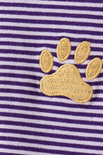 Load image into Gallery viewer, Premium Purple LSU stripe embroidery top
