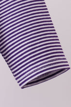 Load image into Gallery viewer, Premium Purple LSU stripe embroidery top
