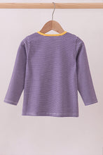 Load image into Gallery viewer, Premium Purple LSU stripe embroidery top
