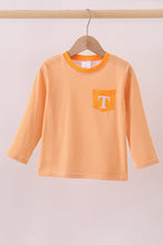 Load image into Gallery viewer, Premium Orange Tennessee embroidery gingham top
