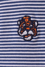 Load image into Gallery viewer, Premium Blue Auburn stripe tiger embroidery dress
