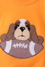 Load image into Gallery viewer, Premium Orange Tennessee puppy football applique bubble
