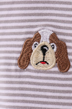 Load image into Gallery viewer, Premium Orange Tennessee stripe puppy embroidery button down shirt
