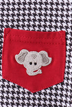 Load image into Gallery viewer, Premium Maroon Alabama elephant embroidery gingham pants set

