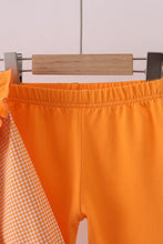 Load image into Gallery viewer, Premium Orange Tennessee puppy football embroidery ruffle pants set
