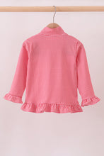 Load image into Gallery viewer, Premium red Georgia embroidery ruffle top
