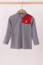 Load image into Gallery viewer, Premium Maroon Alabama embroidery gingham top
