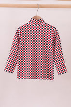 Load image into Gallery viewer, Checkered Georgia half zipper pullover top

