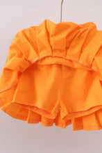 Load image into Gallery viewer, Premium Orange Tennessee stripe football embroidery skorts set
