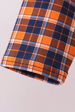 Load image into Gallery viewer, Premium Navy Auburn embroidery plaid top
