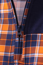 Load image into Gallery viewer, Premium Navy Auburn embroidery plaid top
