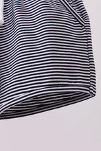 Load image into Gallery viewer, Premium Navy&amp;white stripe drawstring shorts
