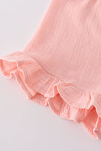 Load image into Gallery viewer, Premium Pink muslin ruffle shorts set
