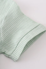 Load image into Gallery viewer, Premium Sage muslin stripe boy shorts set
