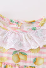 Load image into Gallery viewer, Premium Pink muslin stripe lemon bubble
