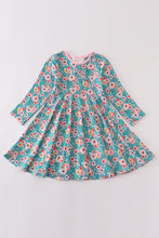 Load image into Gallery viewer, Premium Green floral print dress
