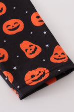 Load image into Gallery viewer, Premium Orange halloween pumpkin button down shirt

