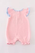 Load image into Gallery viewer, Pink truck pumpkin embroidery girl romper
