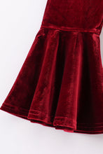 Load image into Gallery viewer, Premium Maroon velvet bell pants
