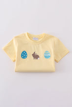 Load image into Gallery viewer, Premium Mustard bunny egg embroidery top
