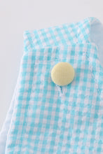 Load image into Gallery viewer, Premium mint bunny egg embroidery gingham jonjon
