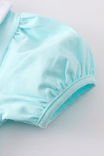 Load image into Gallery viewer, Premium Mint bunny embroidery dress
