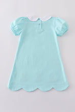 Load image into Gallery viewer, Premium Mint bunny embroidery dress
